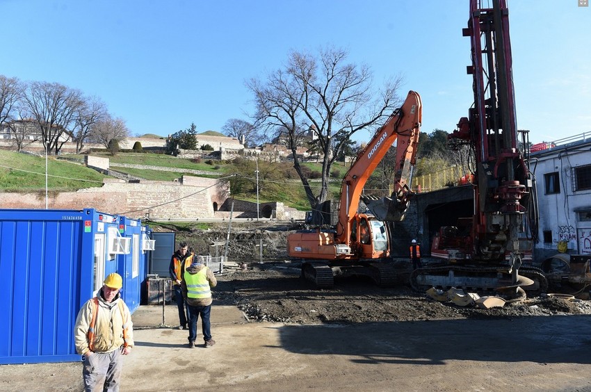 Radovi podno Kalemegdana