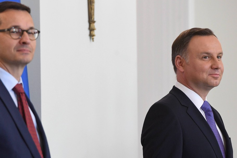 Premier Mateusz Morawiecki i prezydent Andrzej Duda