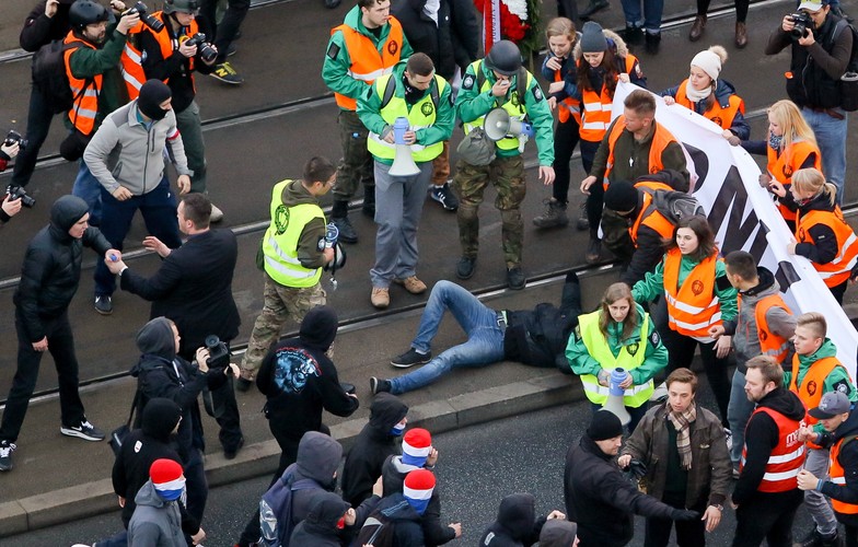Starcia w czasie Marszu Niepodległości w Warszawie