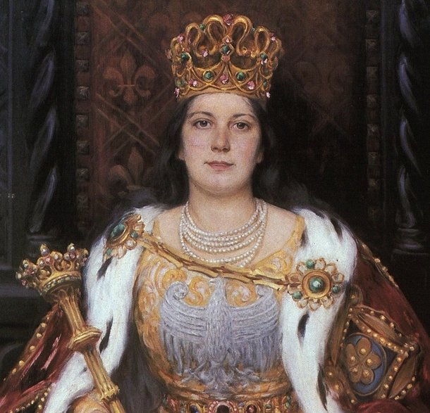 "Królowa Jadwiga Andegaweńska" (1373-1399) Aleksander Augustynowicz, ok. 1925