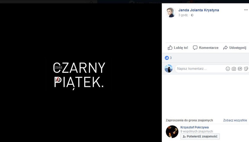 Czarny piątek - Krystyna Janda
