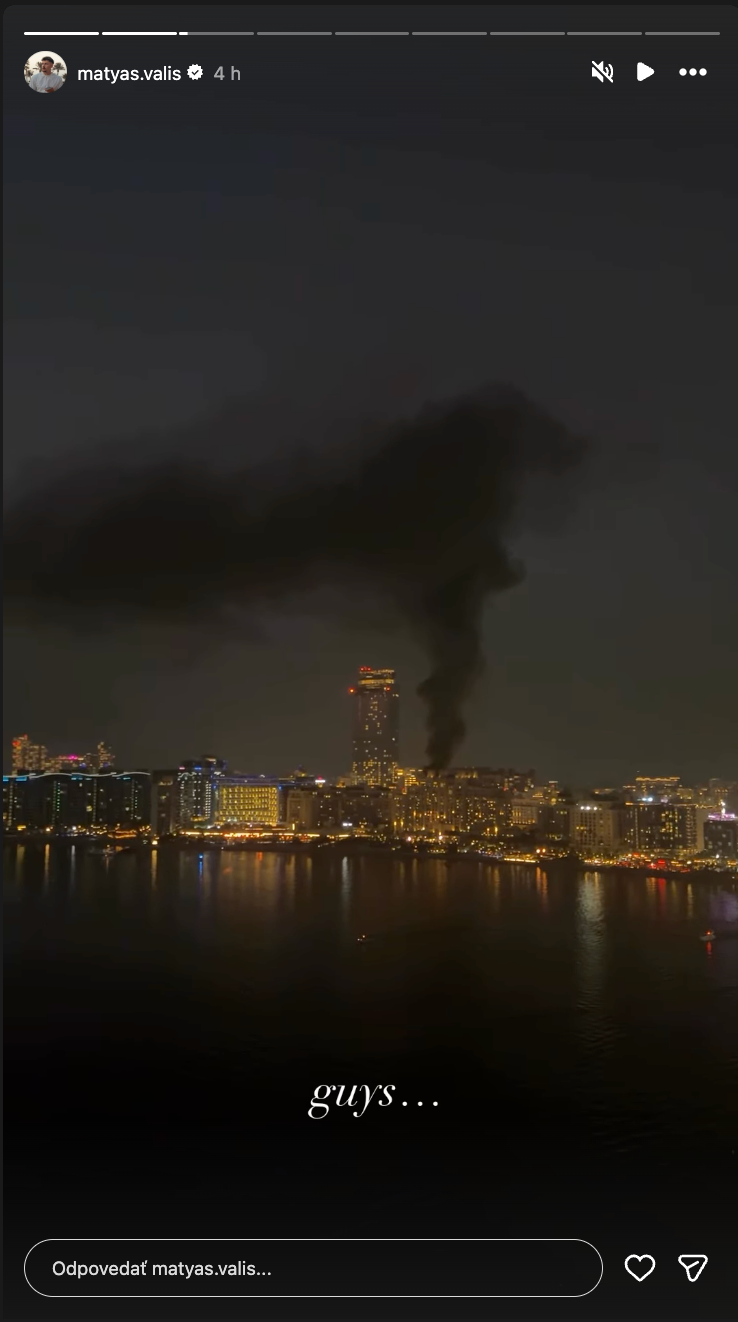 Čech Matyáš opísal napätú situáciu v Dubaji. 