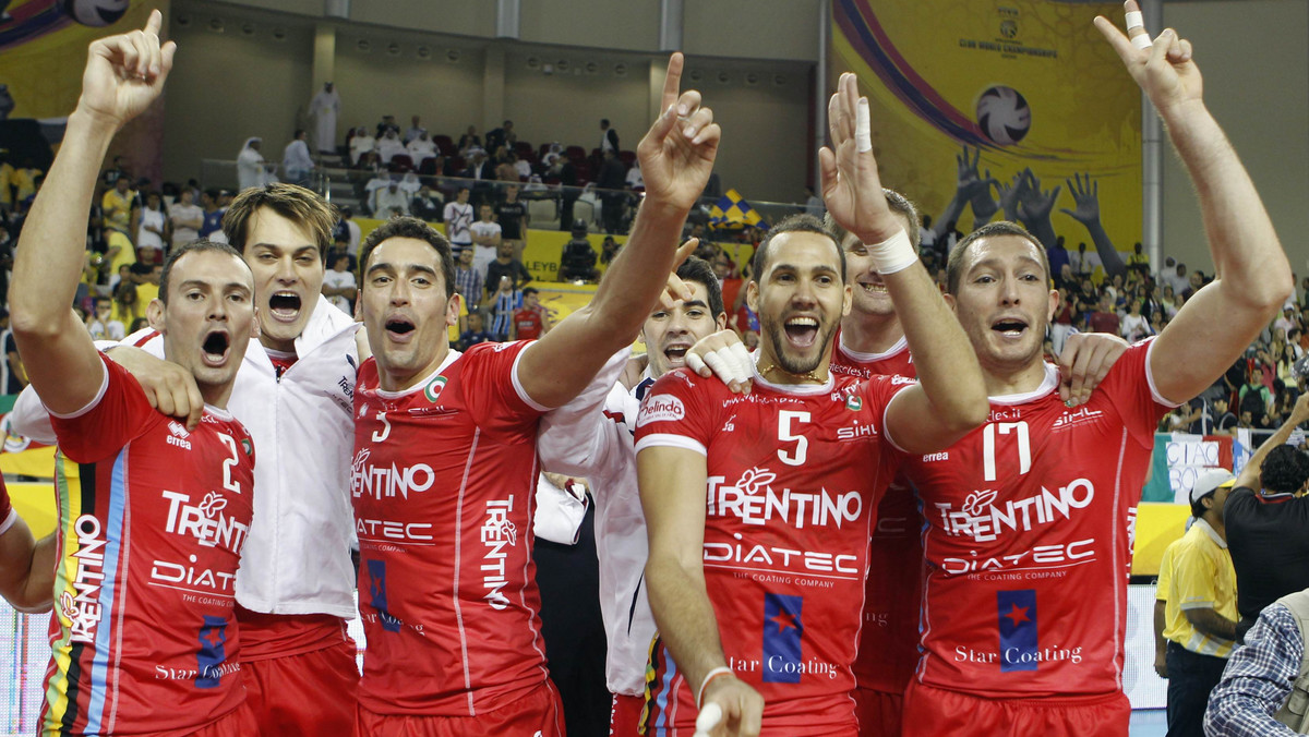 Siatkarze Itasu Diatec Trentino po raz trzeci w swej historii sięgnęli po tytuł mistrzów Włoch. W decydującym piątym meczu pokonali w niedzielę Coprę Elior Piacenza 3:2 (25:23, 21:25, 25:22, 19:25, 15:12), pieczętując wygraną 3-2 w finale play-off.
