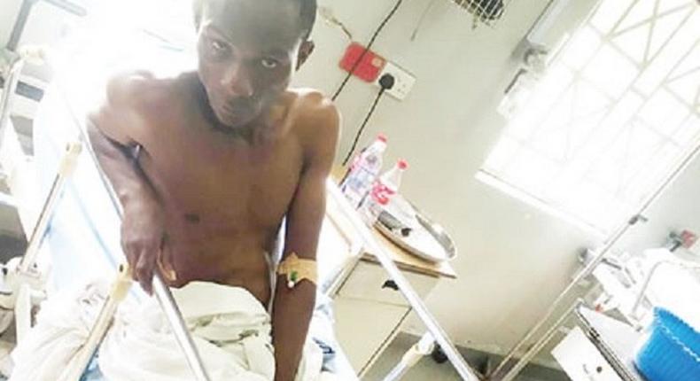 The young victim of police brutality, Samuel Omojuwa