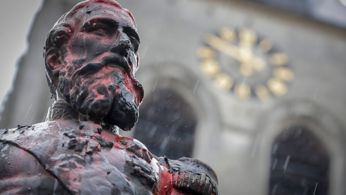 Król Leopold II Belgia pomnik w Antwerpii 