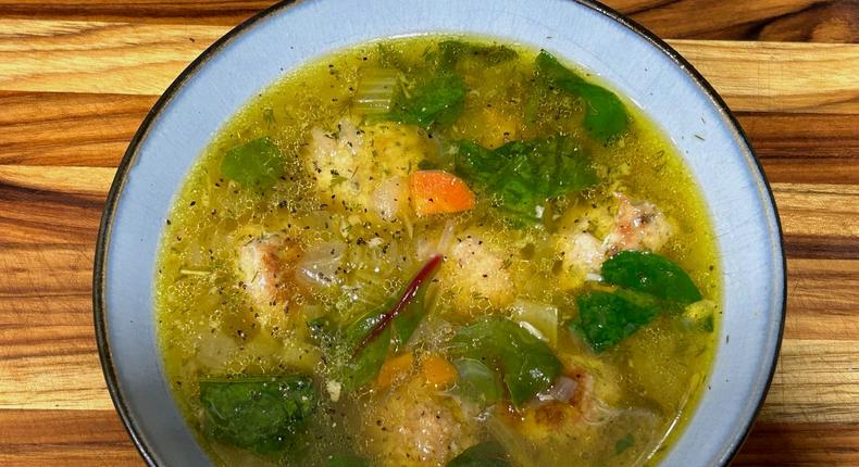 Ina Garten's Italian wedding soup is perfect for a rainy spring day. Anneta Konstantinides/Business Insider
