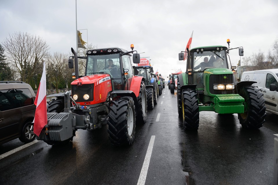 LESZNO PROTEST ROLNIKÓW BLOKADA DK NR 5 (Blokada dk nr 5)