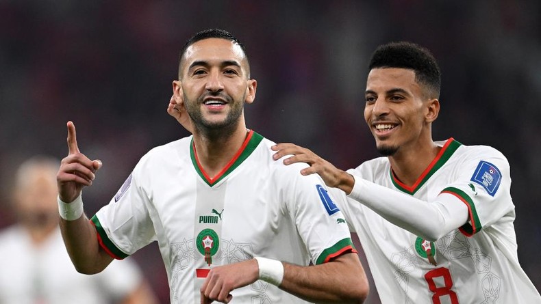 Hakim Ziyech scored his second goal of the tournament as Morocco finished top of their World Cup group for the second time in their history (the first in 1986)