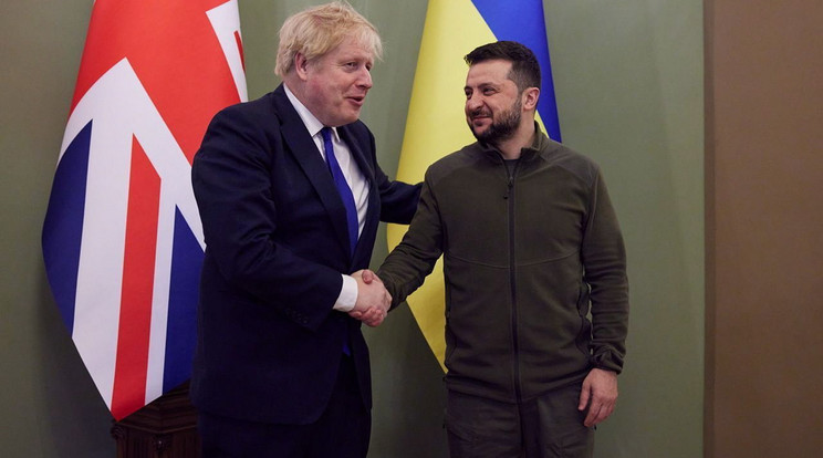Boris Johnson másodjára is meglepte Zelenszkijt / Fotó: MTI/EPA/Volodimir Zelenszkij ukrán elnök Telegram-oldala