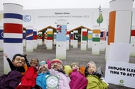 COP21 Climate Change Conference - Big Heads protest