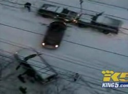 Zobacz, jak kierowcy tańczą na lodzie