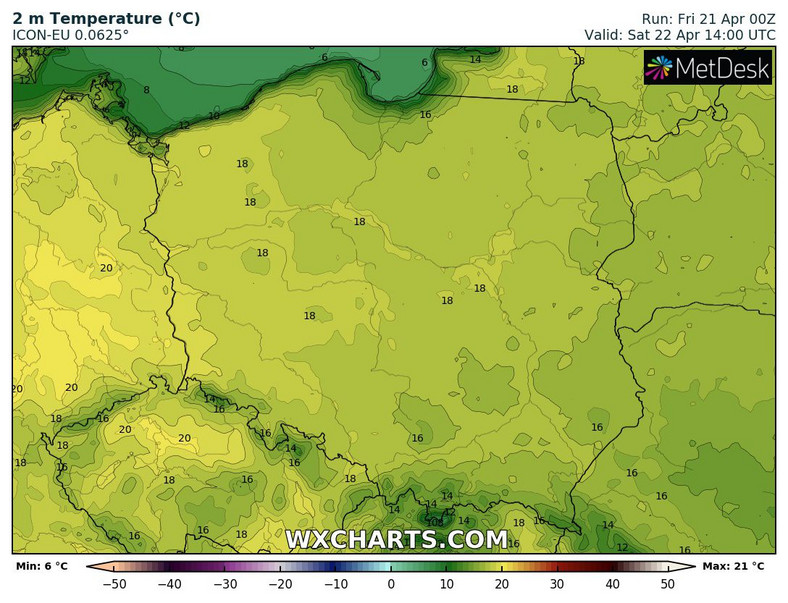 Na zachodzie temperatura sięgnie nawet 19-20 st. C!