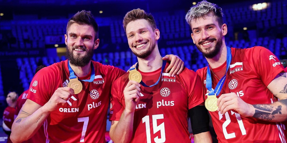 Karol Kłos, Jakub Kochanowski i Tomasz Fornal ze złotymi medalami Mistrzostw Europy.