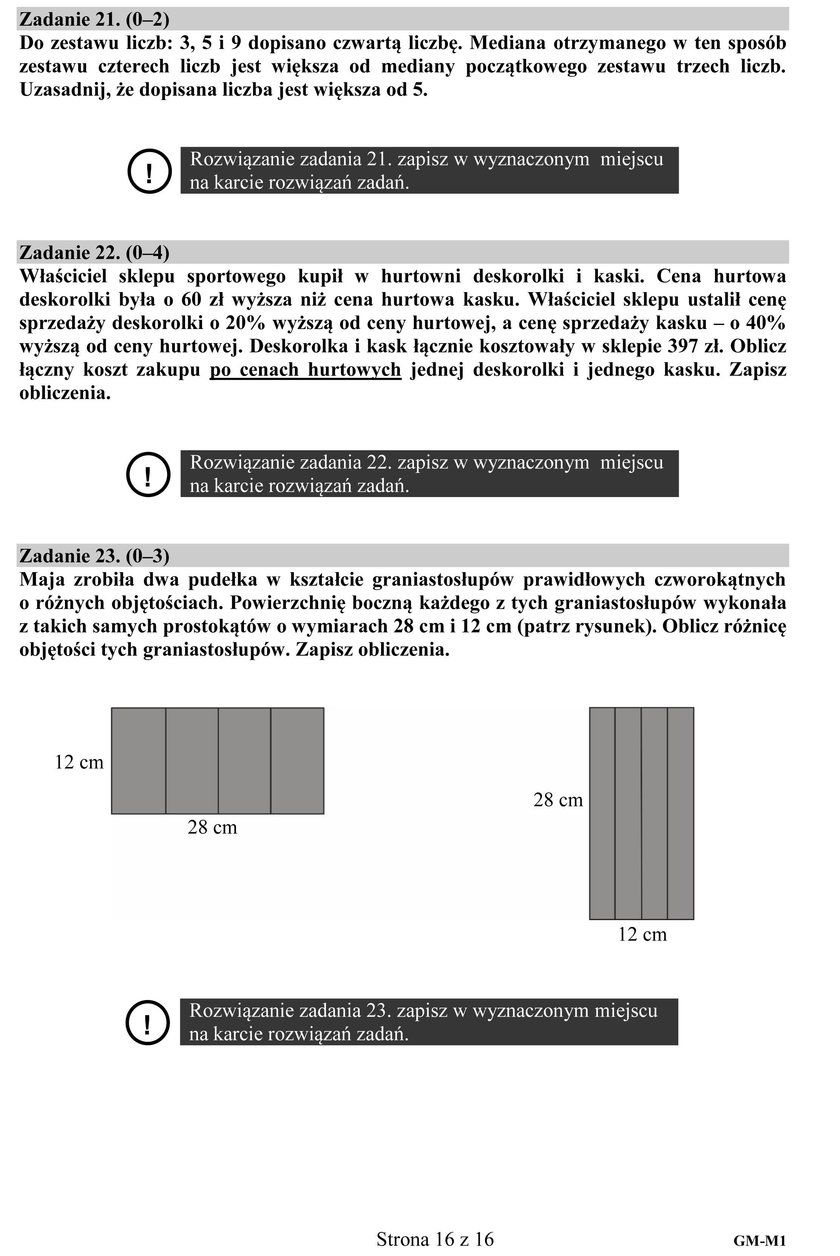 Egzamin Gimnazjalny 2018: Część matematyczno-przyrodnicza. Odpowiedzi i Arkusze CKE