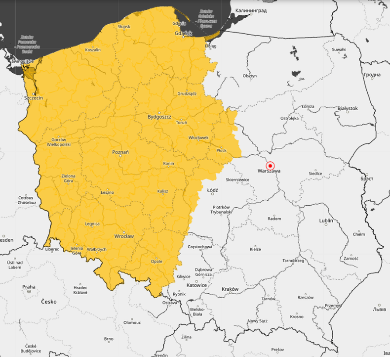 Ostrzeżenia IMGW przed marznącym deszczem