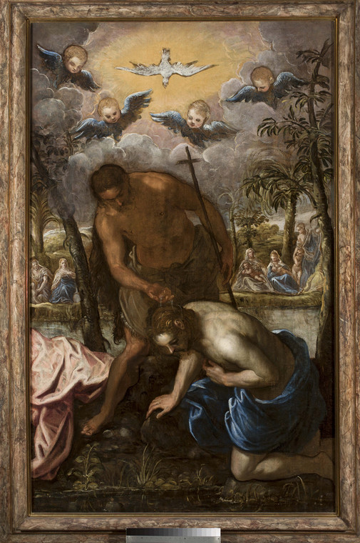 Domenico Tintoretto, Chrzest Chrystusa, XVI w., olej, płótno. Muzeum Narodowe w Warszawie. Fot. © Copyright by Wilczyński Krzysztof/Muzeum Narodowe w Warszawie