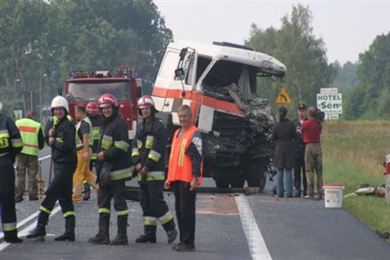 Wypadek łotewskiego autokaru
