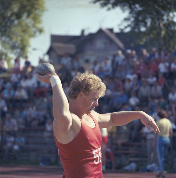 Edward Sarul podczas mistrzostw Polski w Grudziądzu (1986), gdzie wywalczył srebrny medal