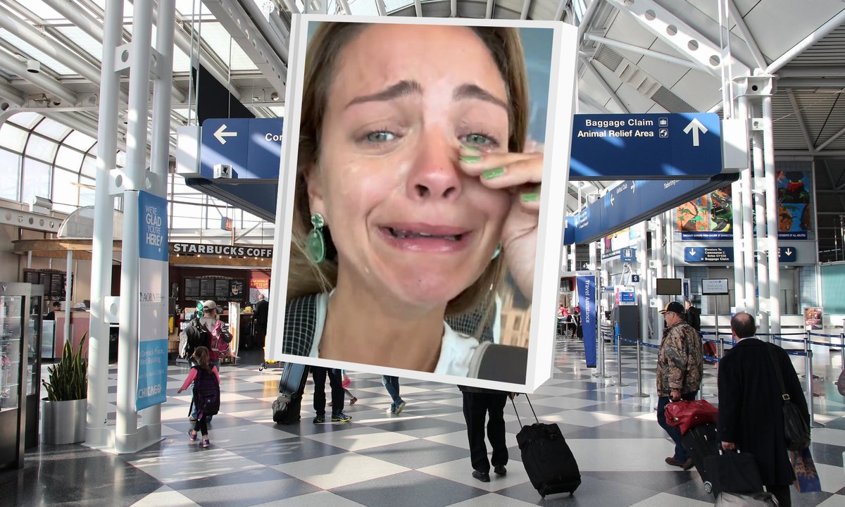 Nie wpuścili tiktokerki do samolotu. Kobieta zalała się łzami [wideo]