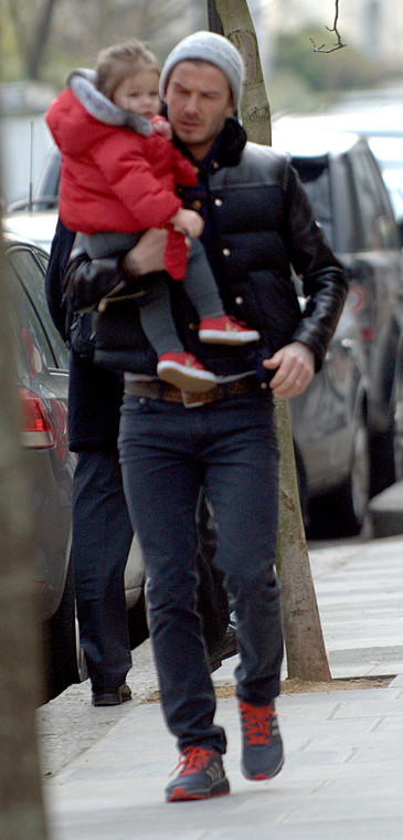 David Beckham z córką Harper