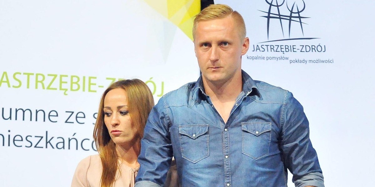 Kamil Glik z żoną