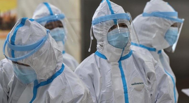 Medics handling coronavirus patients