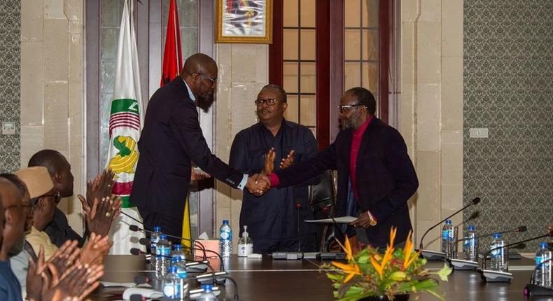 Signature d'accords de paix entre l'Etat du Sénégal et le MFDC à Bissau, le 4 août 2022.