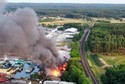 Pożar hali z niebezpiecznymi odpadami w Zielonej Górze