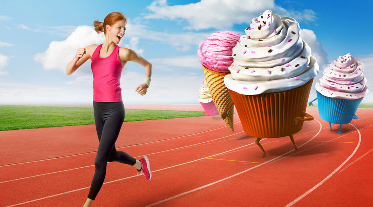 Egy csokis, tejszínes, cukros kis tortácska akár több mint 500 kalória is
lehet. Ahhoz, hogy ezt ledolgozzuk,
majdnem egy órát kell futnunk,
úsznunk vagy padlót súrolnunk/Fotó:Shutterstock