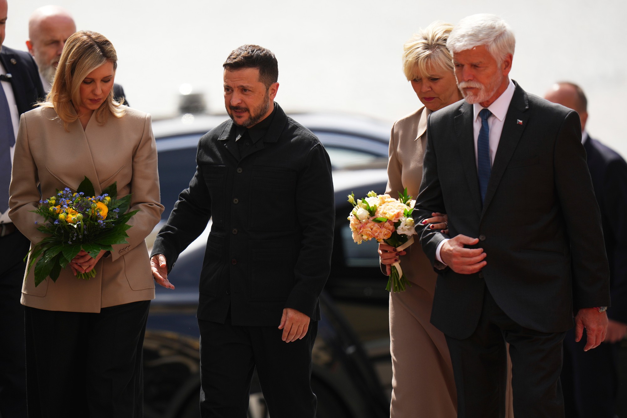 Ukrajinský prezident Volodymyr Zelenskyj a český prezident Petr Pavel.