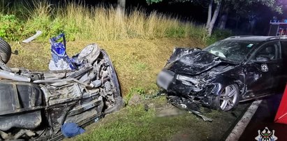 Ogrom tragedii pod Wałbrzychem. Zginęło dwóch 20-latków. 10 osób trafiło do szpitala