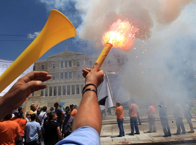 Race przed siedzibą parlamentu