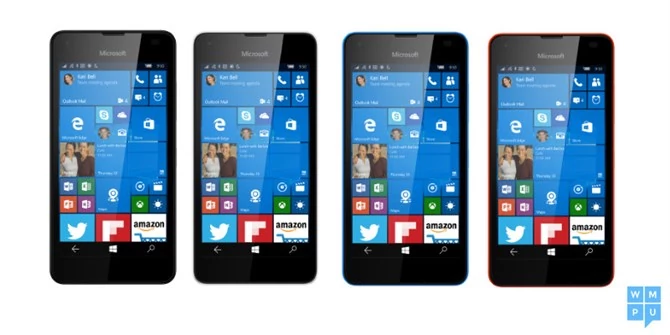 Lumia 550 - cztery wersje kolorystyczne