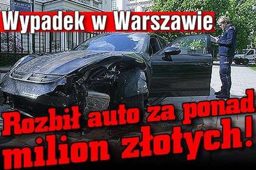 Wypadek w Warszawie. Rozbił auto za ponad milion złotych!