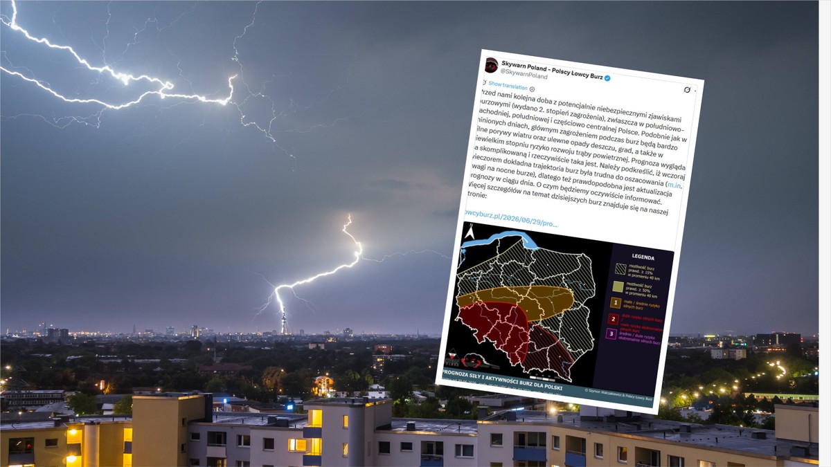 Groźna sytuacja nad Polską. Łowcy Burz ostrzegają przed trąbą powietrzną. Gdzie może uderzyć?