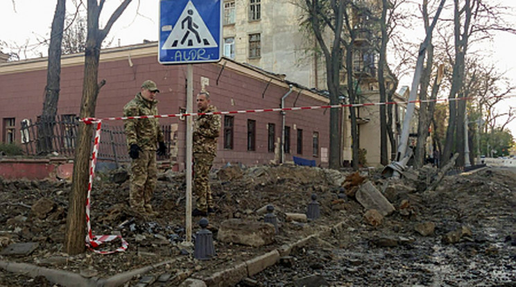 Ukrajnai művészeti múzeum a bombázások után /Fotó: MTI / EPA