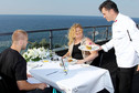 Weronika Grycan i Łukasz Paciorek na obiedzie w restauracji Marine w Kołobrzegu / fot. Agencja BE&amp;W