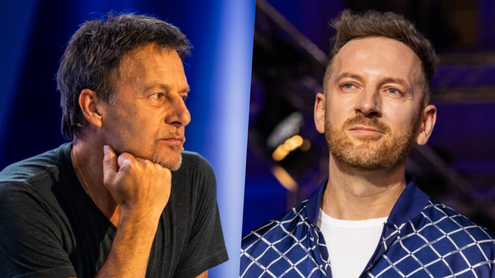 Porotca Paľo Habera a spevák Miro Jaroš.