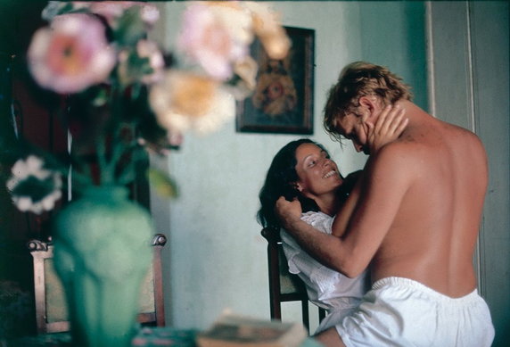 Sonia Braga na planie filmu "Dona Flor i jej dwóch mężów" (1976)