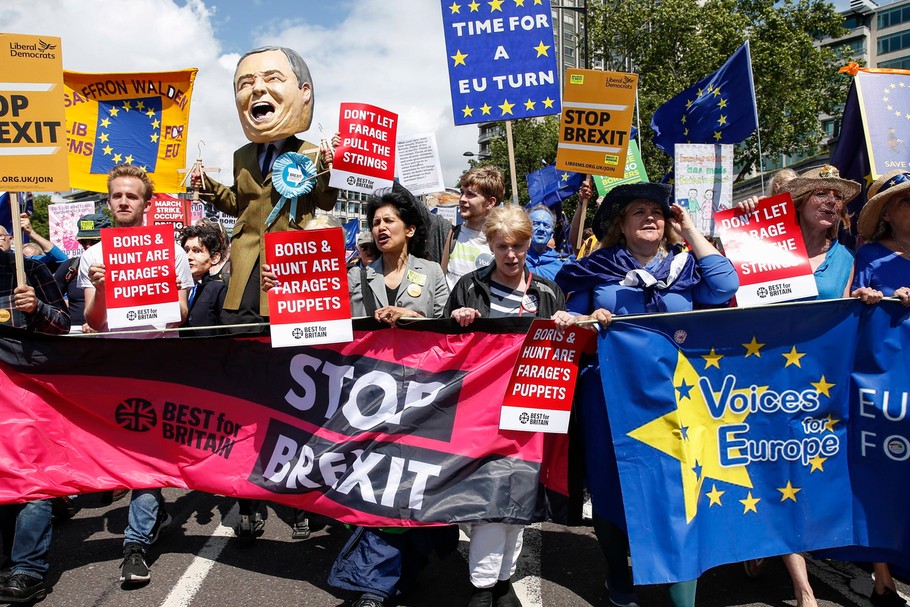 Protest przeciwników brexitu w Londynie