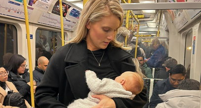 Wyciągnęła pierś dla dziecka w zatłoczonym metrze. Niemowlę miało kolkę, a mąż robił zdjęcia