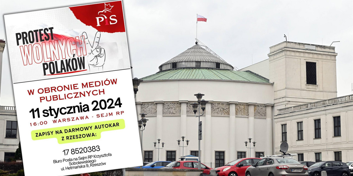 Posłowie PiS z całej Polski organizują wyjazdy do Warszawy na protest.