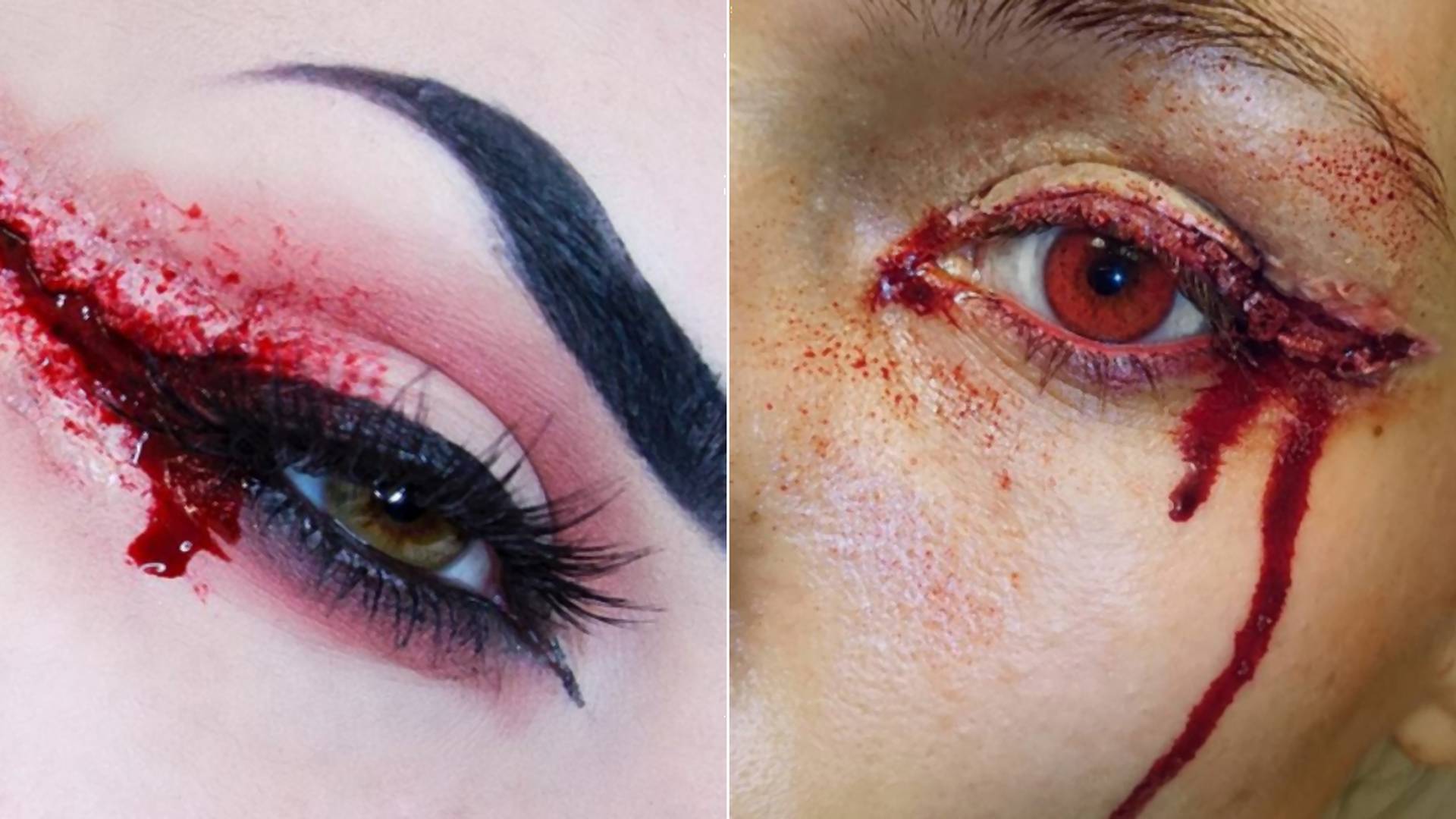 Halloweensky make-up, ktorým určite zaujmeš: Trendom tohto roka je krvavá očná linka