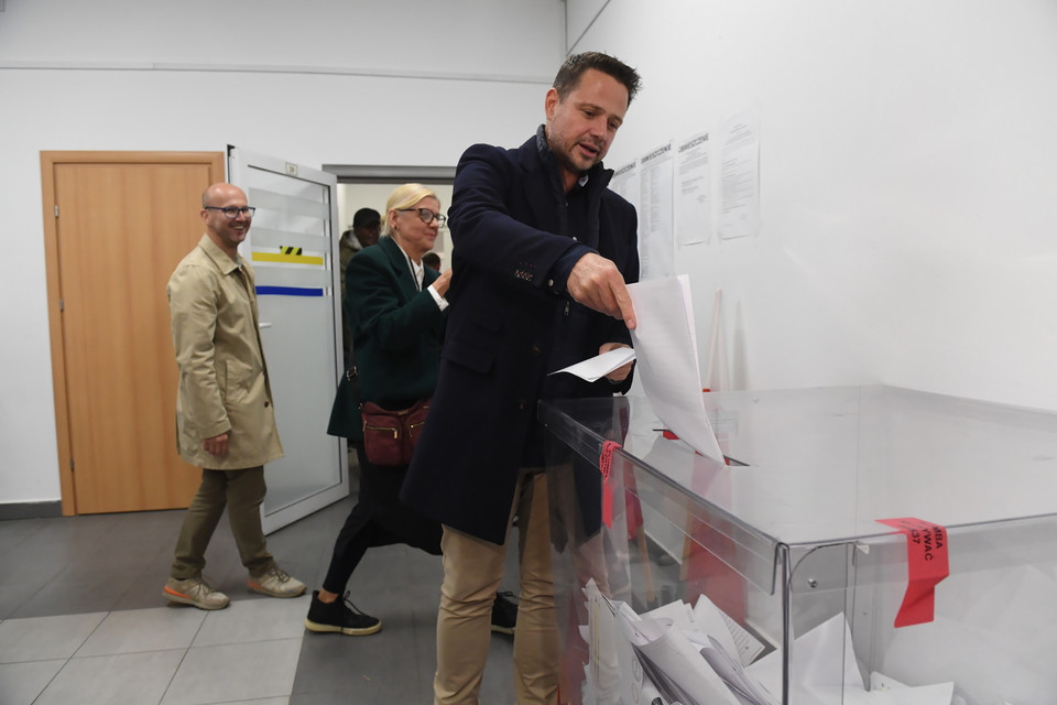 Wiceszef PO Rafał Trzaskowski zagłosował w stolicy