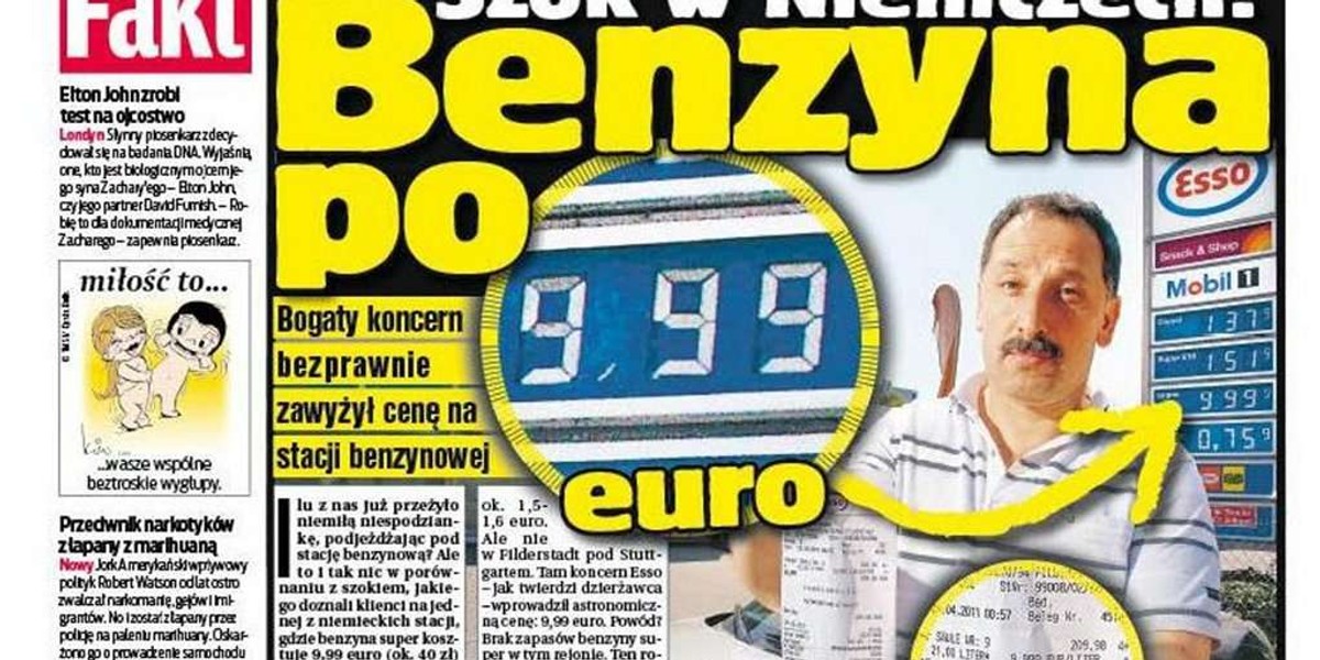 Szok! Benzyna po 40 zł za litr!