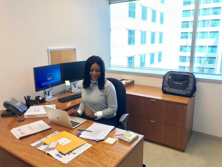 Sandra Ankobiah in her office