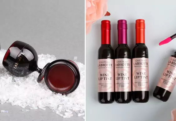 Błyszczyki i maskary w formie mini buteleczek i kieliszków wina - to prawdziwe szaleństwo!