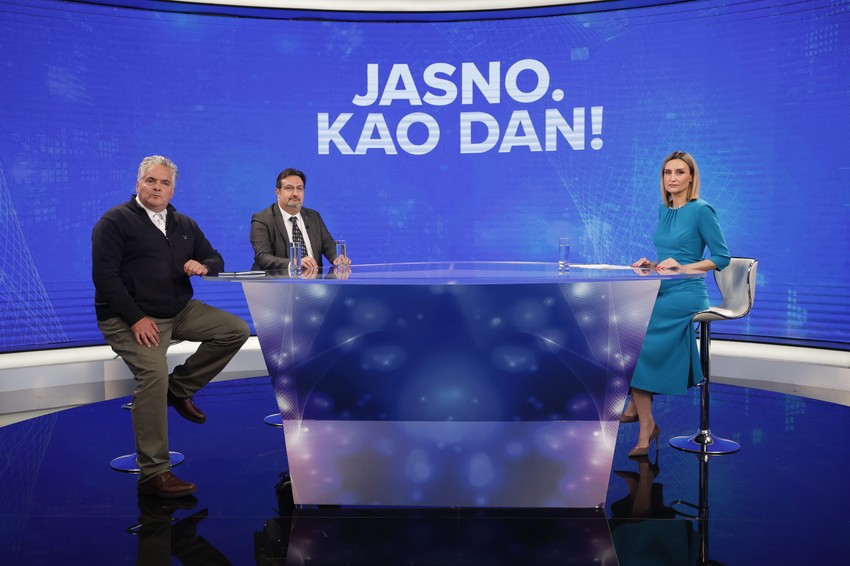 emisija "Jasno. Kao dan!", gosti: Vladimir Gajić i Aris Movsesijan