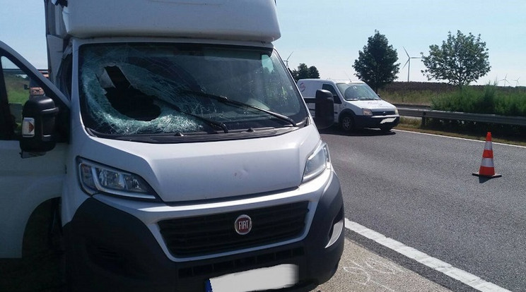 A szerb sofőr továbbhajtott /Fotó: police.hu