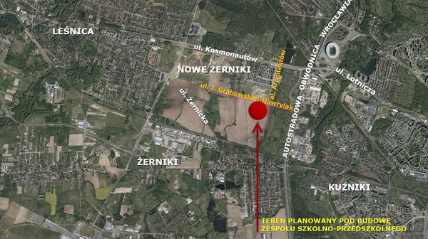 Tu mają powstać szkoła i przedszkole na Nowych Żernikach 